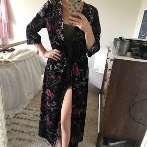 Velvet Wrap cardigan